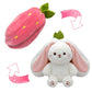 🍓Hot Sale 50% OFF🍓Strawberry Bunny Transformed into Little Rabbit🎀 Fruit Doll Plush Toy🐰