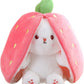 🍓Hot Sale 50% OFF🍓Strawberry Bunny Transformed into Little Rabbit🎀 Fruit Doll Plush Toy🐰