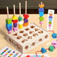 🔥5 In1 Montessori Wooden Toys Color Shape Cognition Blocks Matching Sorting Game Beaded Early Educational Toys Gift for Children