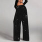 🎉 Women's Sequin Sparkle Wide Leg Pants – Elastic Waistband, Festive & Comfortable Fit ✨👖📦