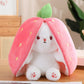 🍓Hot Sale 50% OFF🍓Strawberry Bunny Transformed into Little Rabbit🎀 Fruit Doll Plush Toy🐰