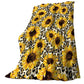 Soft Cozy Sunflower Cow Print Blanket for All Season