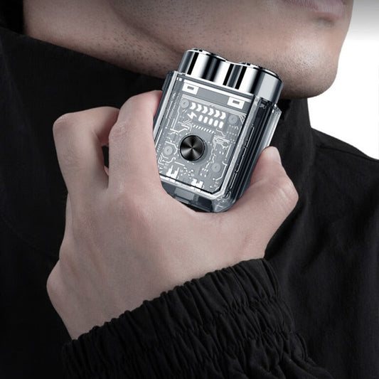 🎁2025 Hot Sale - 50% OFF😍Mini Transparent Body Dual Head Magnetic Electric Shaver