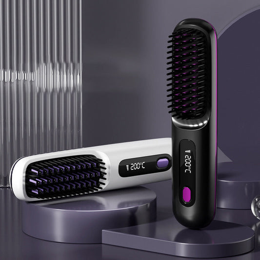 🔥2025 Hot Sale - 70% OFF🎁Wireless Ceramic Heating Hair Straightening Comb