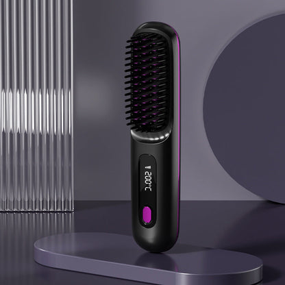 🔥2025 Hot Sale - 70% OFF🎁Wireless Ceramic Heating Hair Straightening Comb