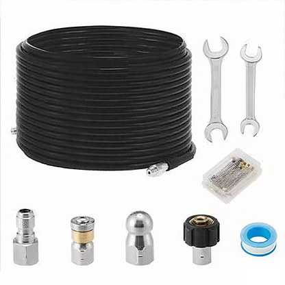 💦 70% OFF INSTANT! 🚿 5800PSI Sewer Jetter Kit - High-Pressure Nozzle & Hose for Clogged Drains/Pipes, Compatible with Most Pressure Washers 🔧📦