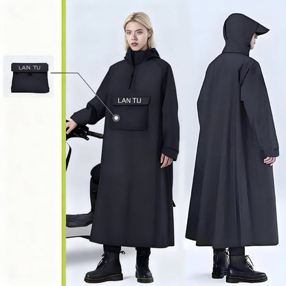 🔥Waterproof Long Raincoat with Hood for Scooter🌧️