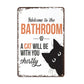 🔥Cute Cat Bathroom Decor Sign