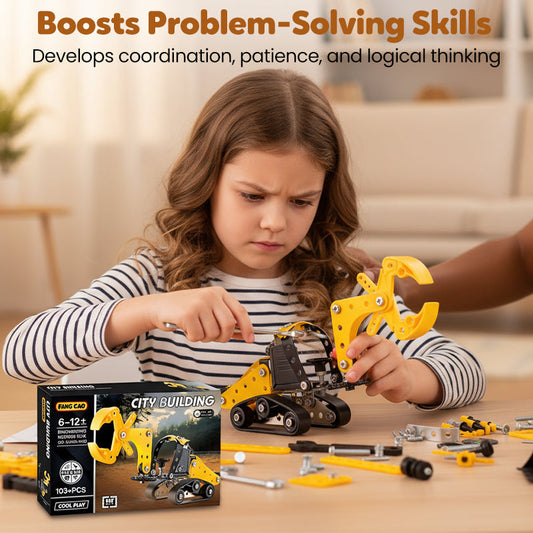 🔥Kids DIY Metal Construction Truck Building Kit