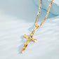 ⏰LAST DAY - BUY 1 GET 1 FREE!✝️Gold-Tone Crucifix Pendant Necklace